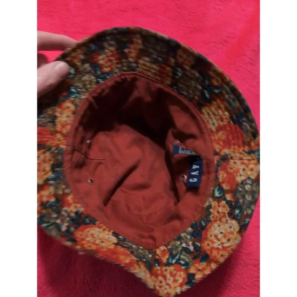 Gap Corduroy Floral Vintage Bucket Hat Women's - Picture 5 of 9